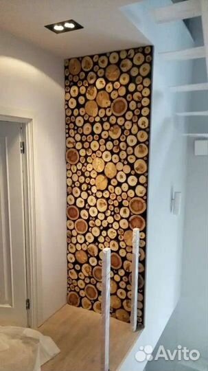 Панно из спилов дерева. Декор