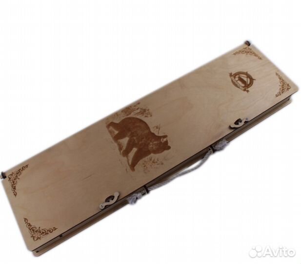 Набор шампуров в деревянной коробке