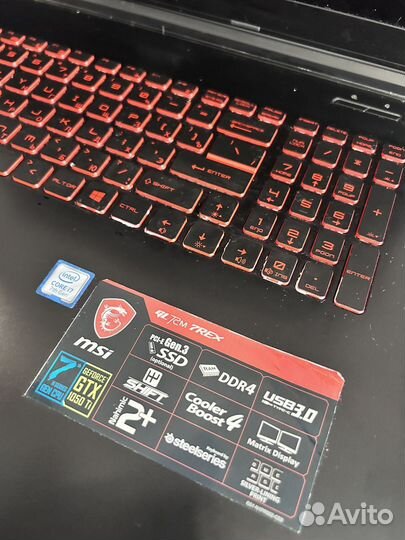 Игровой ноутбук 17 дюймов msi