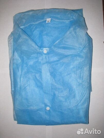 Халат одноразовый на кнопках спереди