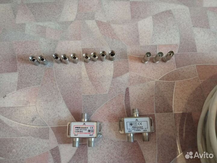 Кабель для кабельного тв с переходниками б/у