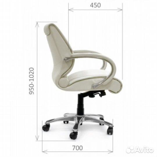 Кресло без дефектов 2шт Chairman 444 кожа