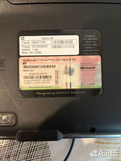 Ноутбук hp