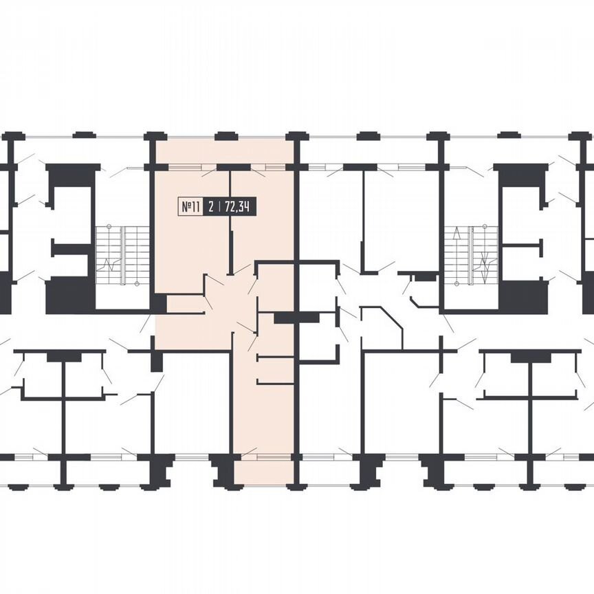 2-к. квартира, 72 м², 5/24 эт.