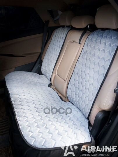 Накидка Алькантара, задняя (3 предмета), серая