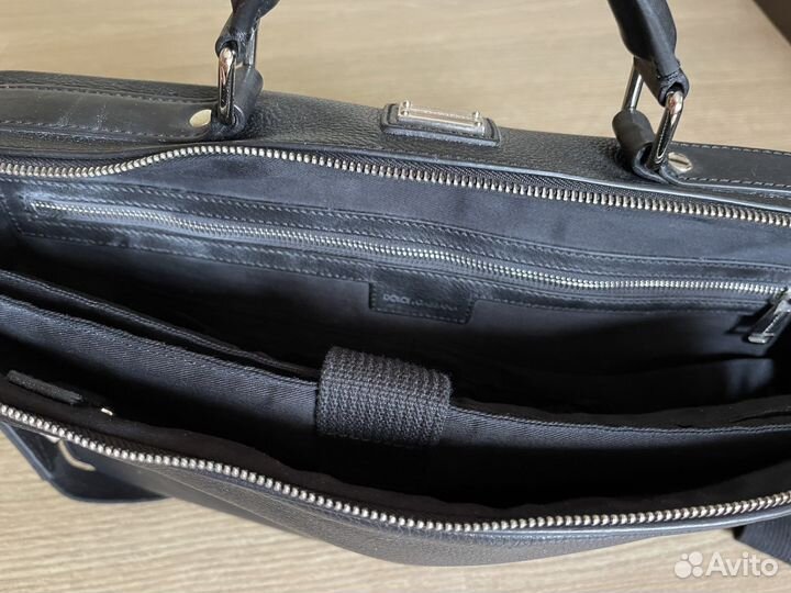 Мужской кожаный портфель dolce gabbana