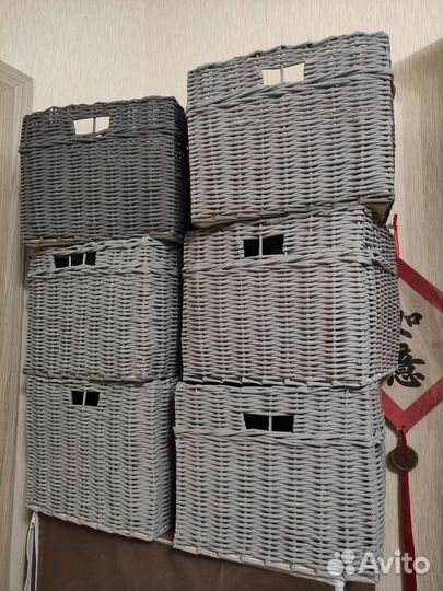 Корзинки из бумажной лозы