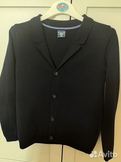 Кардиган мужской новый 128 темно-синий