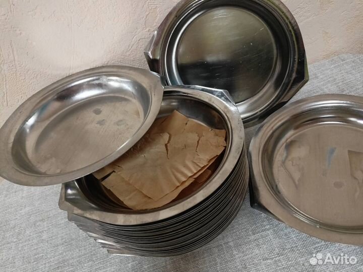 Тарелки нержавейка для вторых блюд СССР