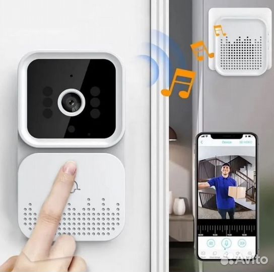 Видеозвонок беспроводной на дверь mini doorbell