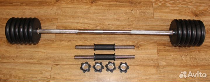 Гантели с прямым грифом