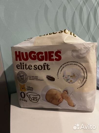 Подгузники huggies elite soft 0