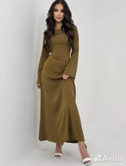 Атласное платье