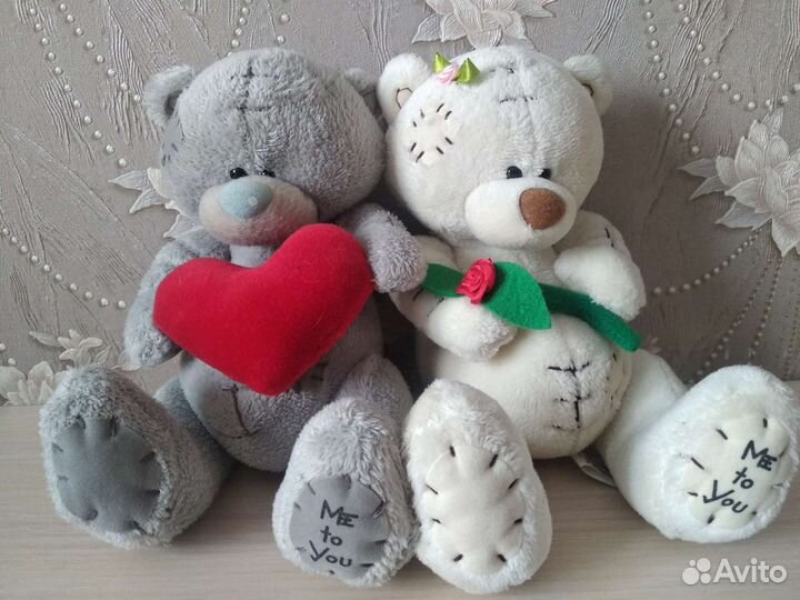 Мишки Тедди с сердцем и цветком Love 26х20