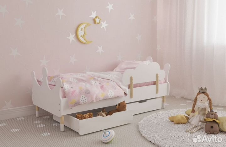 Детская кровать розовая принцесса