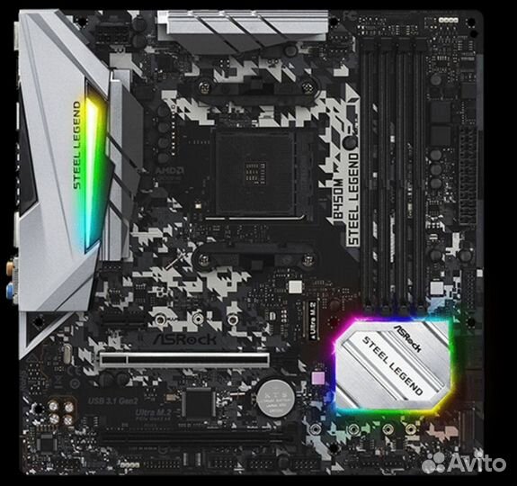 Материнская плата Asrock am4 b450 steel legend