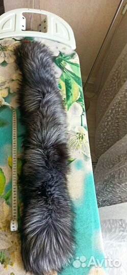 Воротник из натурального меха чернобурка