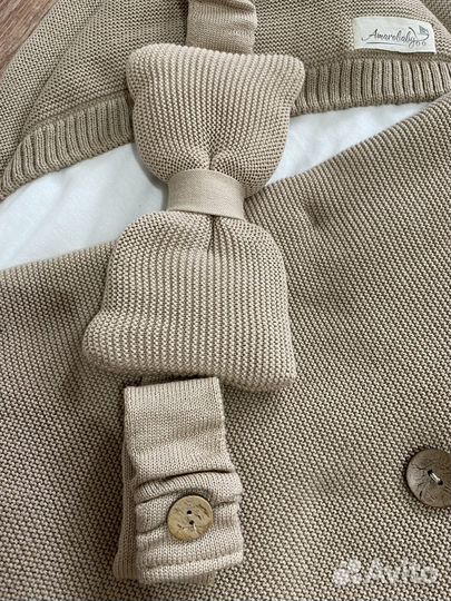 Конверт на выписку вязаный/прогулку/одеяло