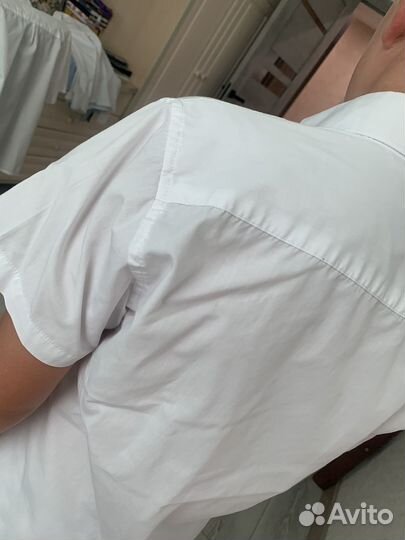 Рубашка школьная 134 белая