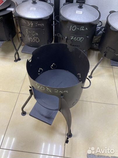 Печь для казана 12-16л 2мм с дверцей