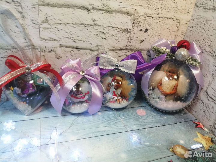 Новогодние шары с вашими фотографиями