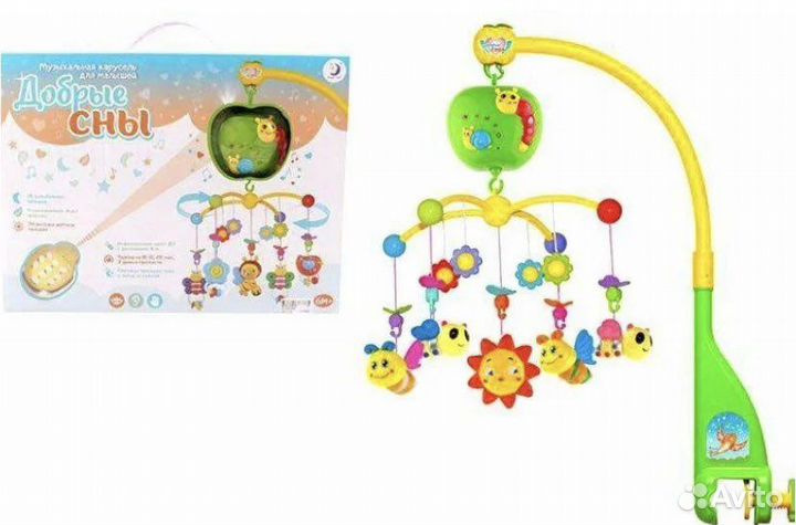 Музыкальная карусель на кроватку Добрые сны