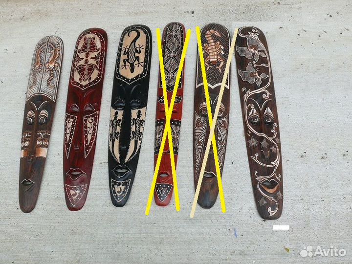 Маски большие деревянные