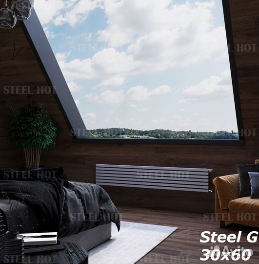 Горизонтальный дизайн радиатор Steel-Hot от завода