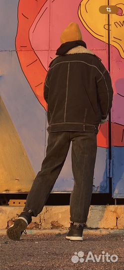 Джинсовая куртка с мехом