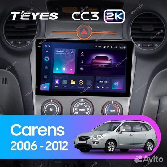 Штатная магнитола Teyes CC3 2K 6/128 Kia Carens UN (2006-2012) F1