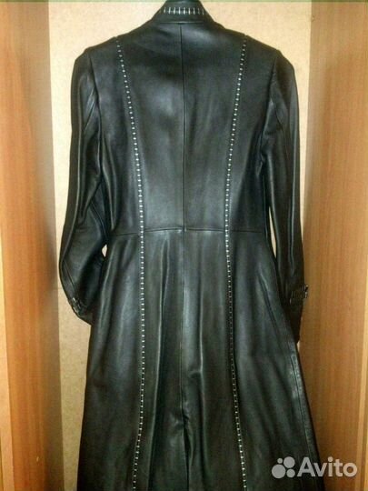 Кожаный тренч