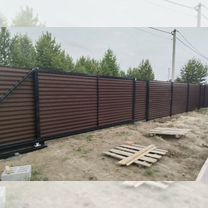 Монтаж заборов из профнастила, Омск