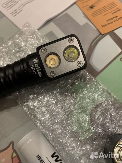Налобный фонарь wurkkos HD15 2 А + аккумулятор