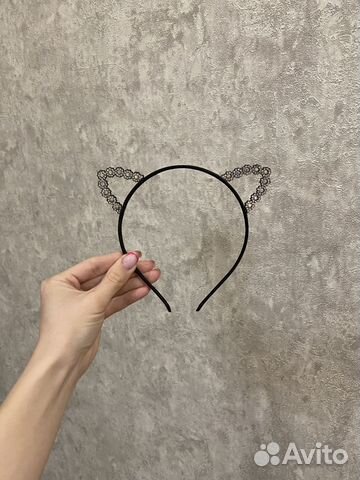 Кошачьи ушки ободок новый