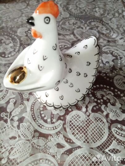 Курица с золотым яйцом статуэтка, солонка Петух
