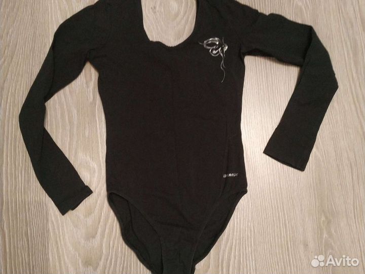 Купальник гимнастический чёрный на рост 152