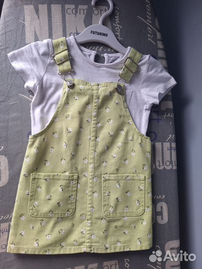 Вещи на девочку 86 92 сарафан джинсовый
