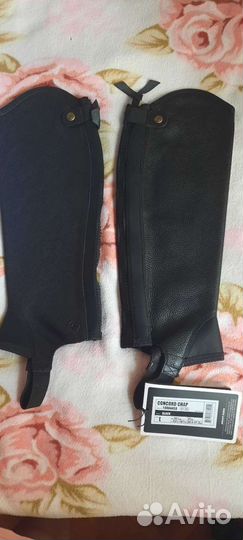 Краги для верховой езды кожаные