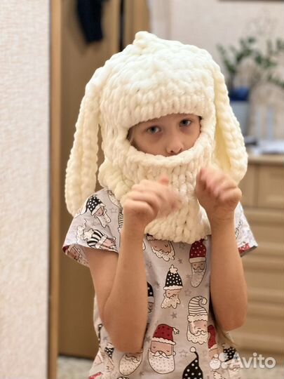 Балаклава с заячьими ушками