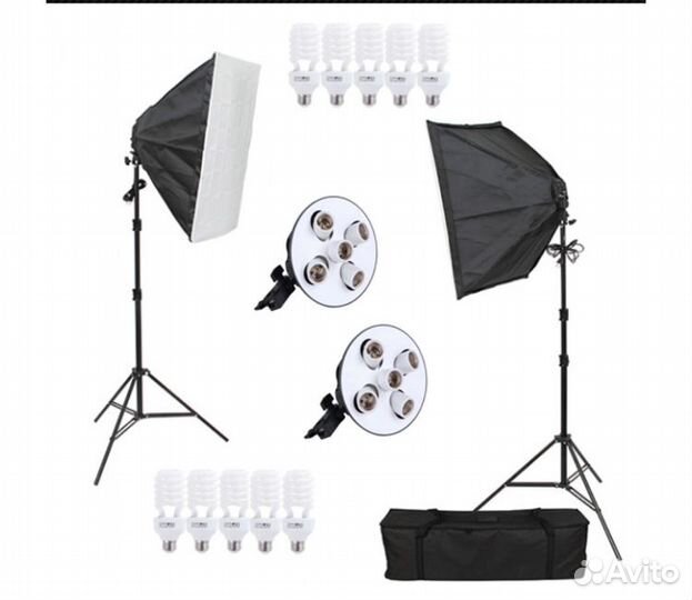 Студийный свет (софтбоксы) и хромокей аренда