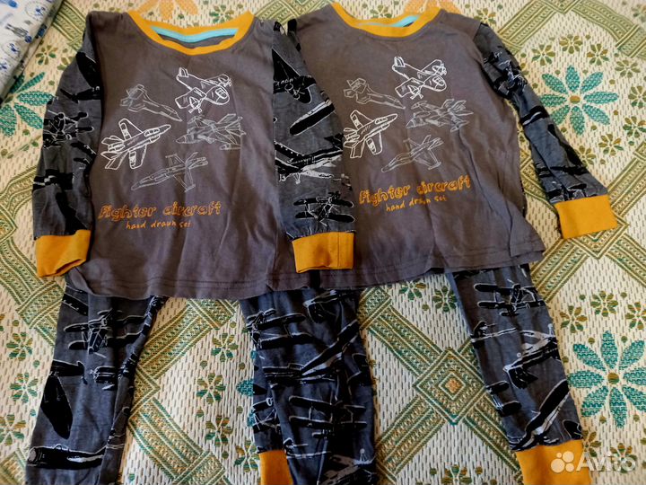 Пижамы для двойни р.92-98