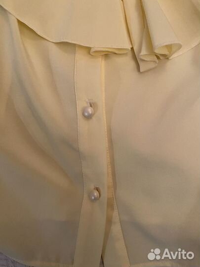 Женская блузка рубашка желтая/лимонная