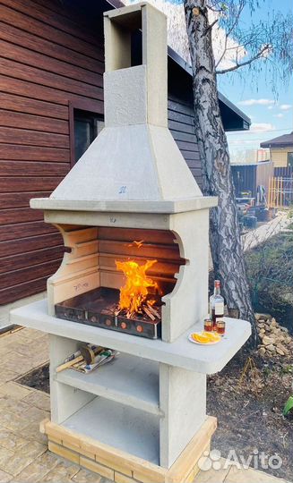 Мангал из бетона модульный