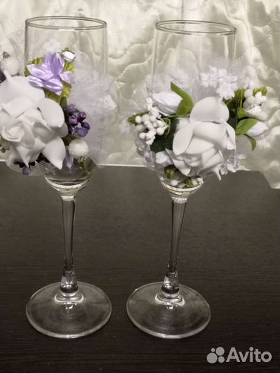 Свадебные бокалы новые