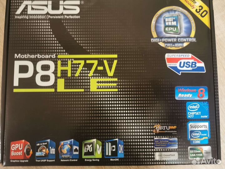 Материнские платы Asus p8h77-V le+i7 3770+16gb
