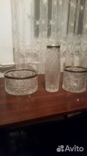 Хрустальные вазы, цена за штуку