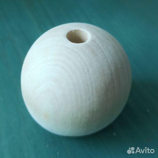 Деревянные бусины круглые неокрашенные