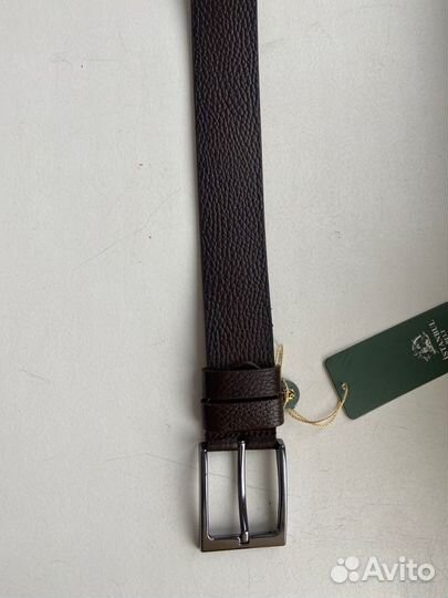 Кожаный мужской ремень коричневый