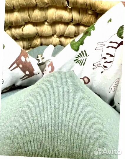 Конверт на выписку новорожденного комплект весенне-летний (цвет холодная полынь)