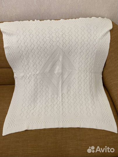 Детский плед вязаный трикотаж